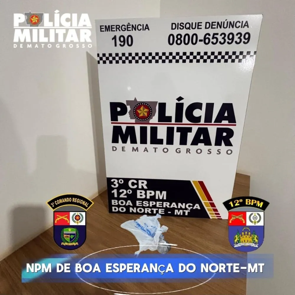 Homem de 44 anos é detido com porção de maconha em Boa Esperança do Norte